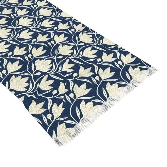 NWT Porter Anna- Navy & Gold Women's Scarf in Magnolia - Picture 4 of 5